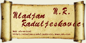 Mlađan Raduljesković vizit kartica